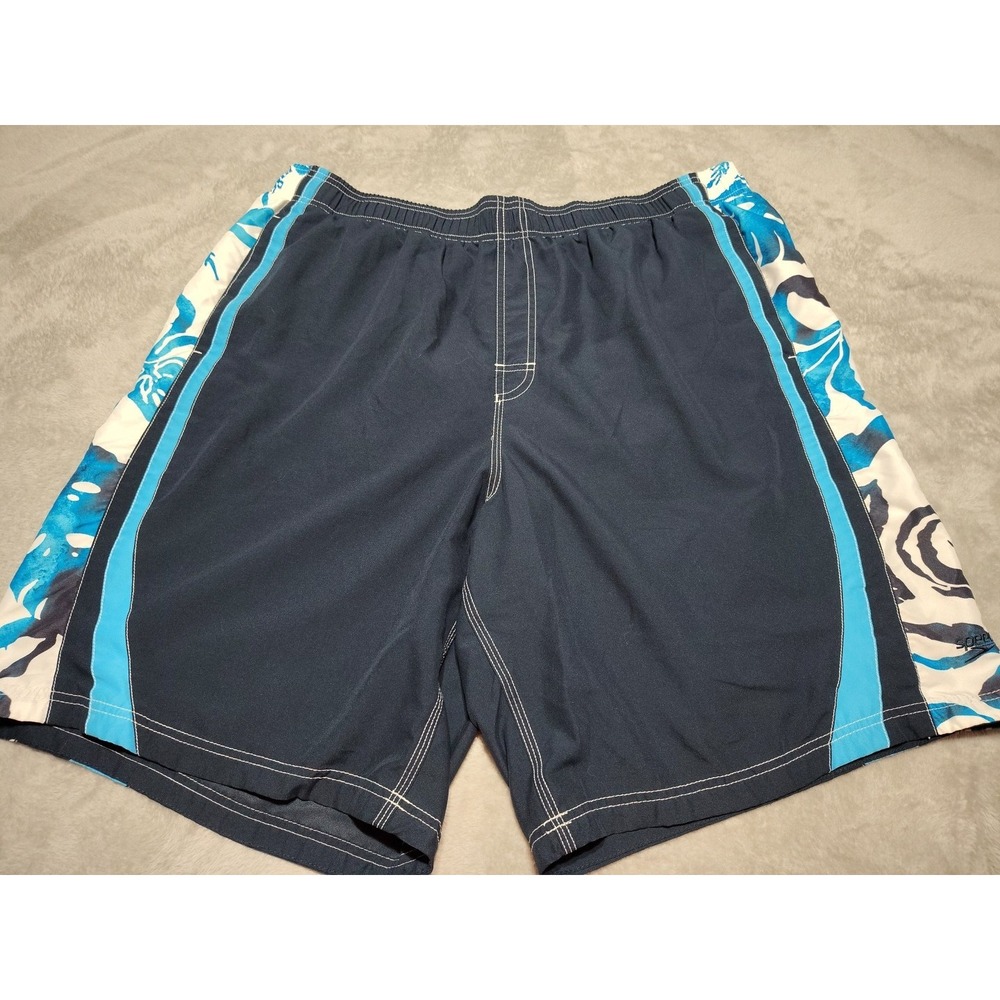 Speedo Board Shorts Men 2XL Blue Beach Surf Boating Sporty Swimming Outdoors